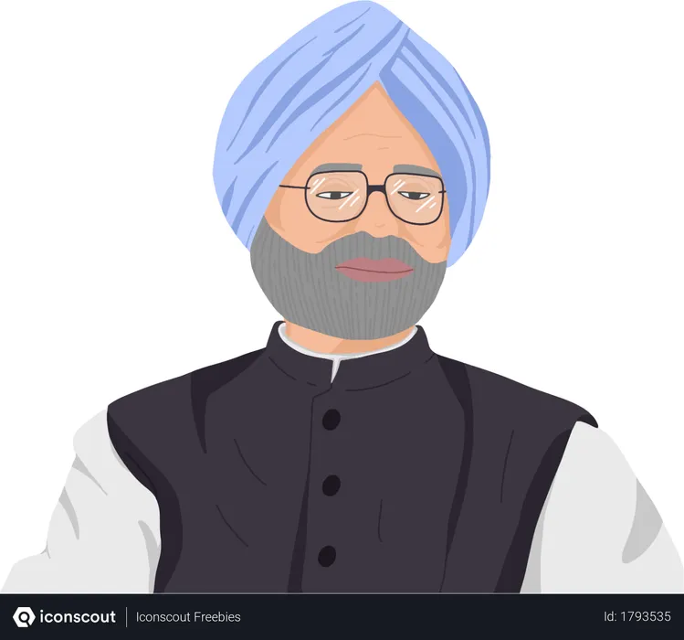 Free Manmohan Singh  Illustration