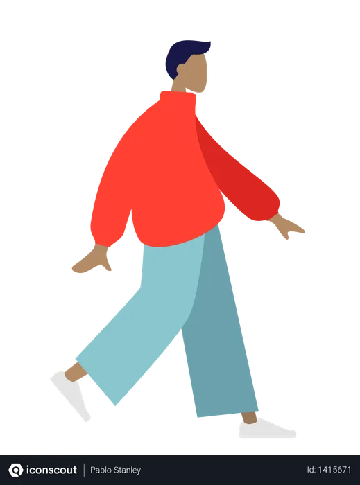 Free Homme qui marche  Illustration