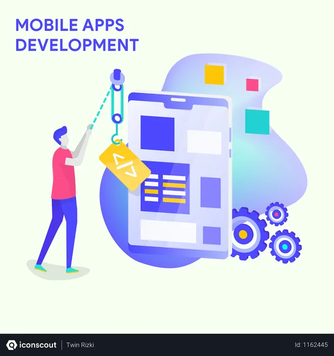 Free Mobile Application Development  Illustration