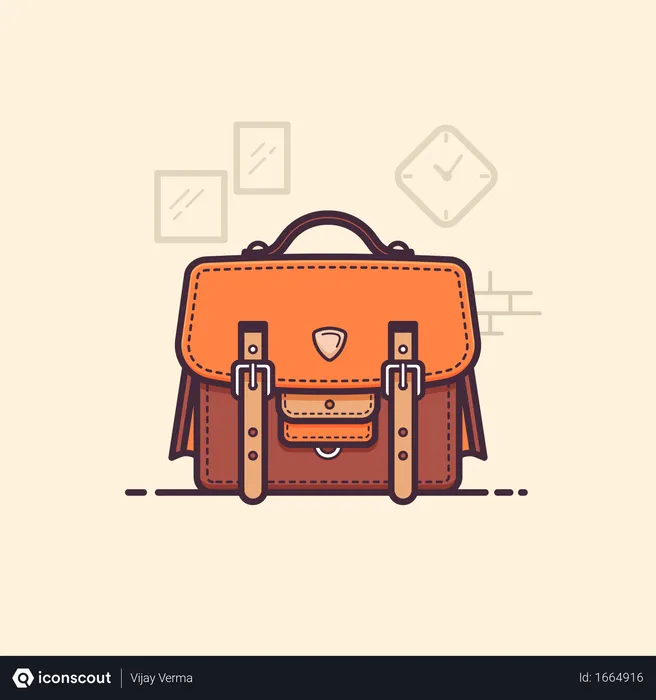 Free Office Bag  Illustration