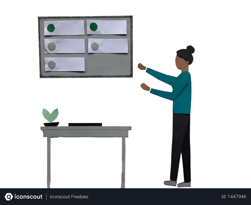 Free Office working area Logo Illustration
