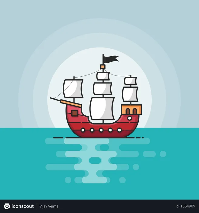 Free Piratenboot  Illustration