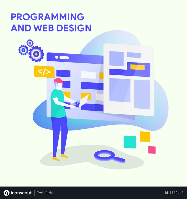 Free Programming And We Design  Illustration