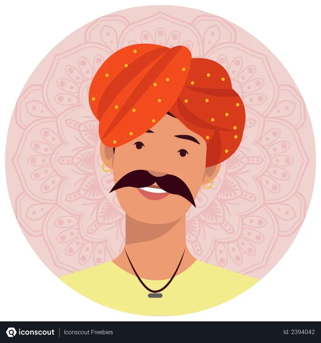 Free Rajasthani male  Illustration