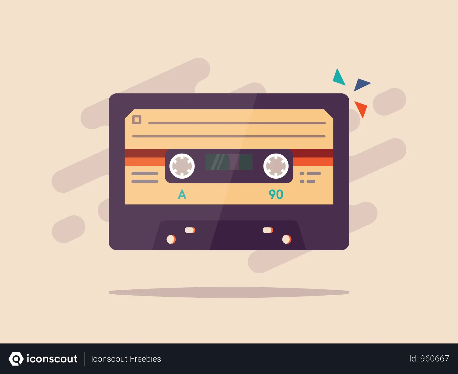 Best Free Retro Tape Illustration download in PNG & Vector format
