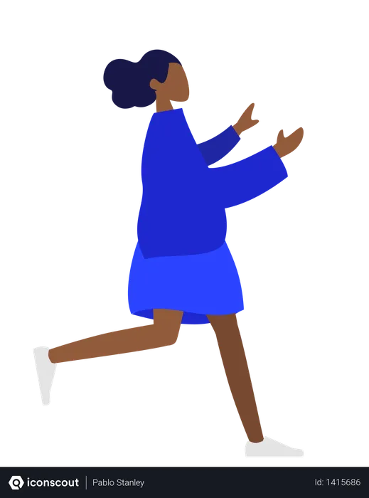 Free Running girl  Illustration