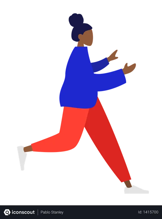 Free Running lady  Illustration