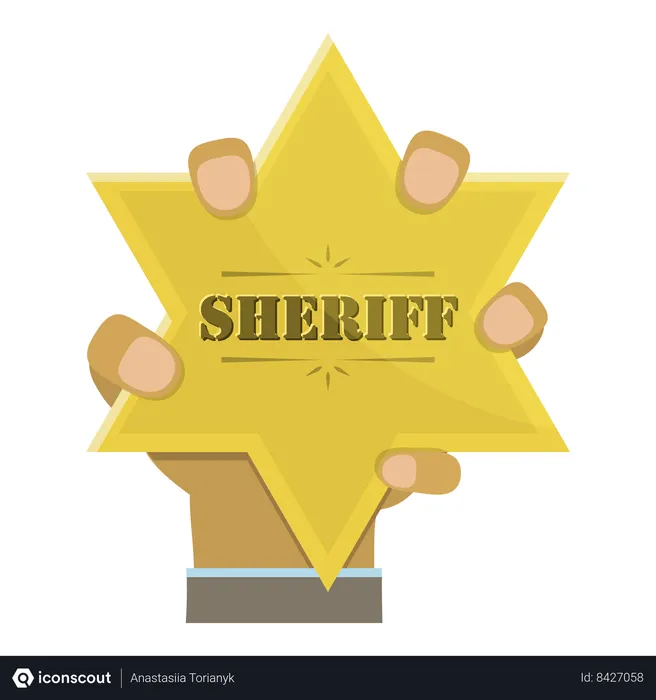 Free Sheriff badge  Illustration