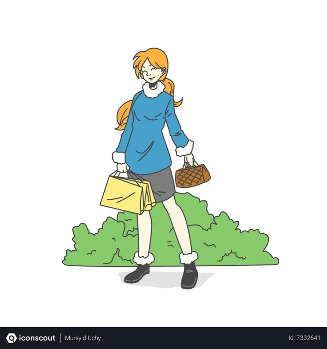 Free Shopping after work  Illustration