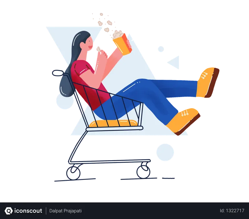 Free Shopping Fun  Illustration