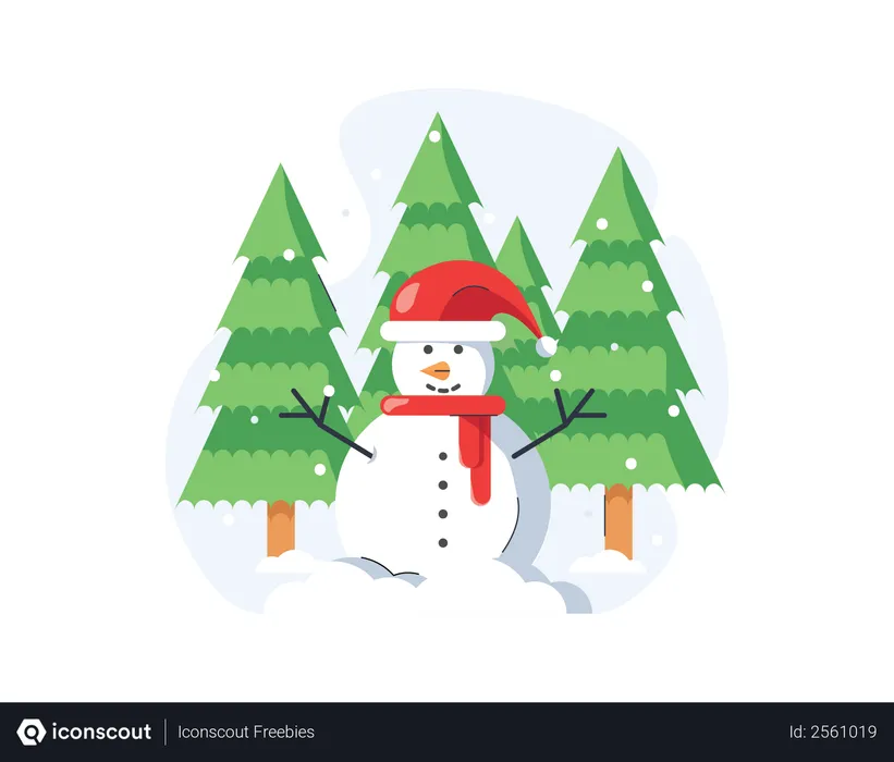 Free Snowman  Illustration