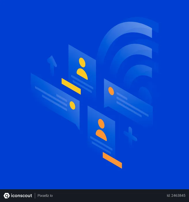 Free Social connection - wifi  Illustration