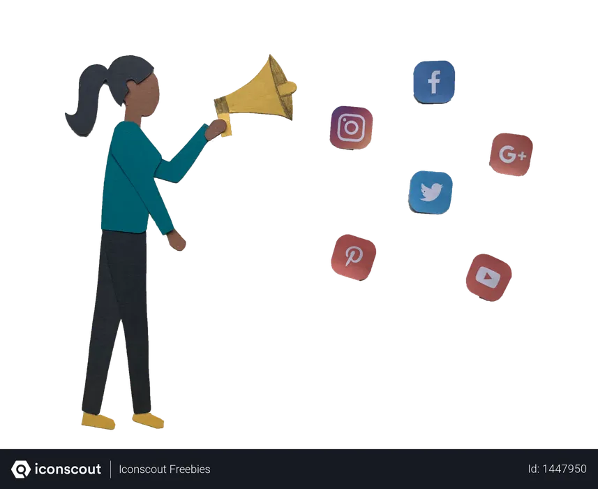 Free Social media marketing Logo Illustration