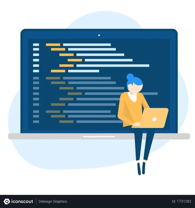 Free Software engineer  Illustration