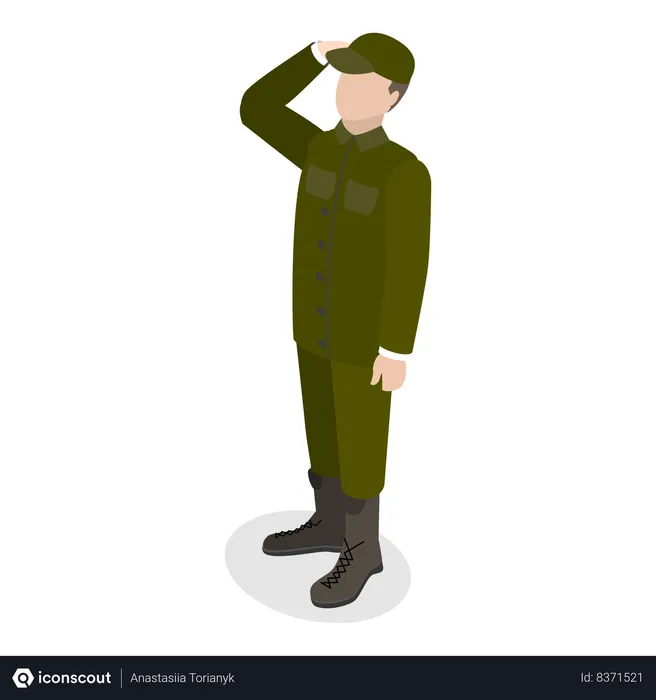 Free Soldier in Uniform  Illustration
