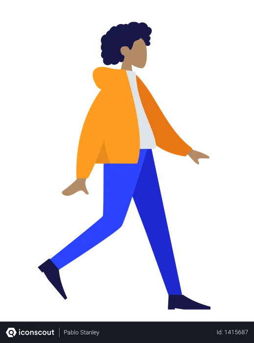 Free Standing lady with yellow jacket  Illustration