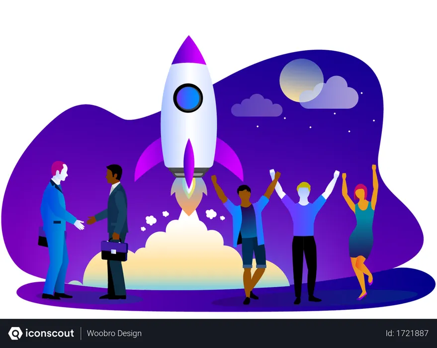 Free Startup launch  Illustration
