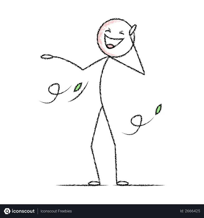 Free Stickman laughing  Illustration