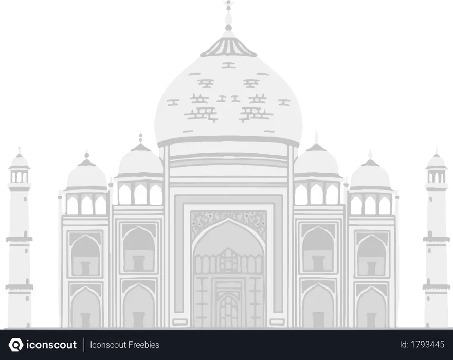 Free Taj Mahal  Illustration