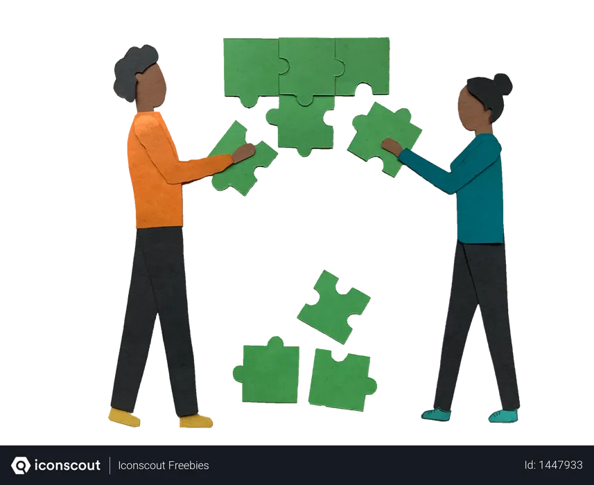 Free Team solving problems Logo Illustration