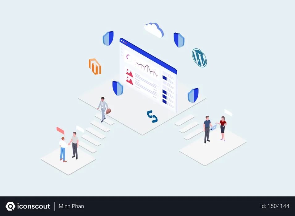 Free The Importance of a Website for a Business  Illustration