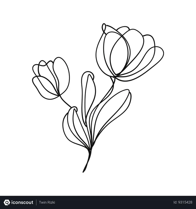 Free Tulip blossom  Illustration