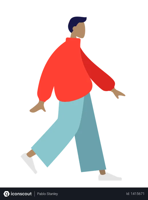 Free Walking man  Illustration