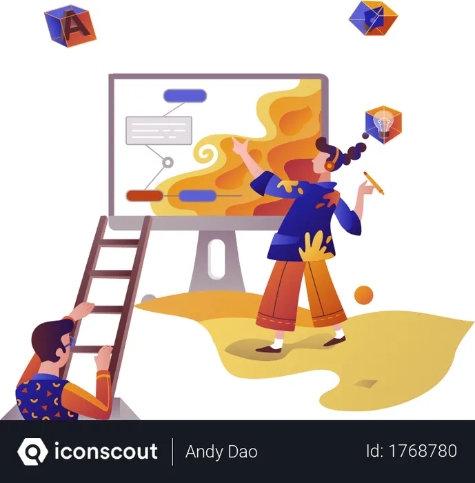 Free Website designing  Illustration