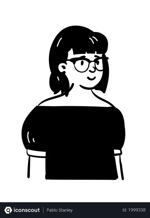 Free Woman with specs  Illustration