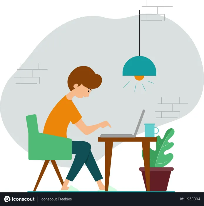 Free Work From Home  Illustration