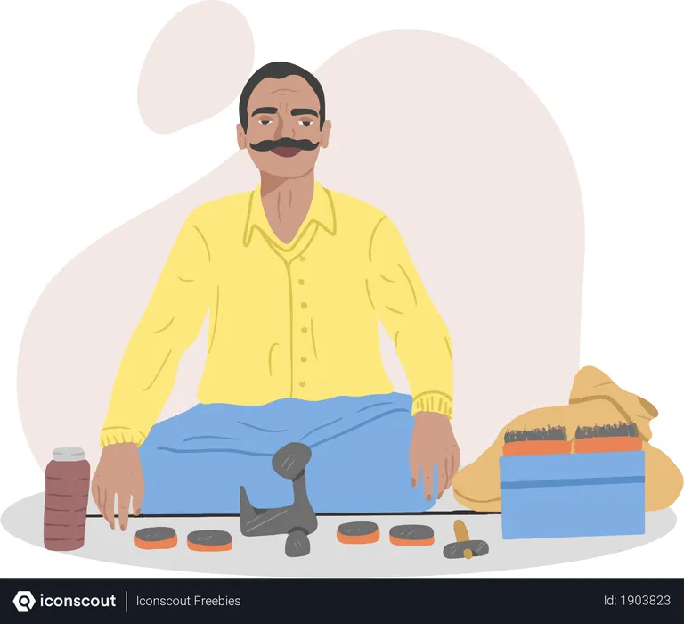 Free Hombre zapatero  Illustration