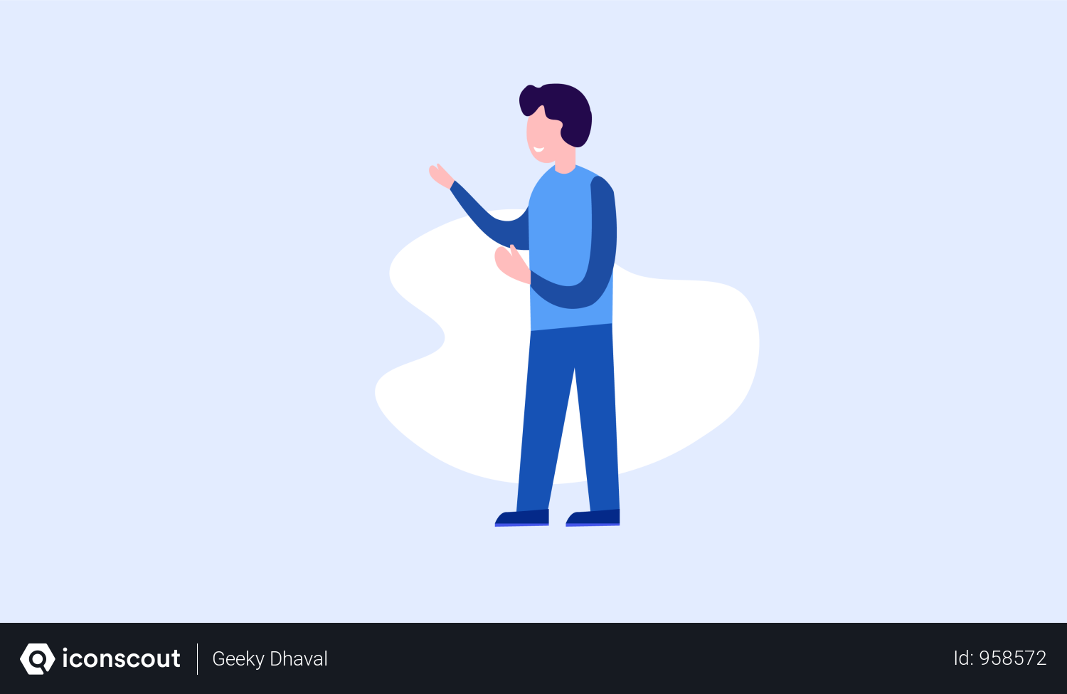 Guy Doing Presentation Illustration
