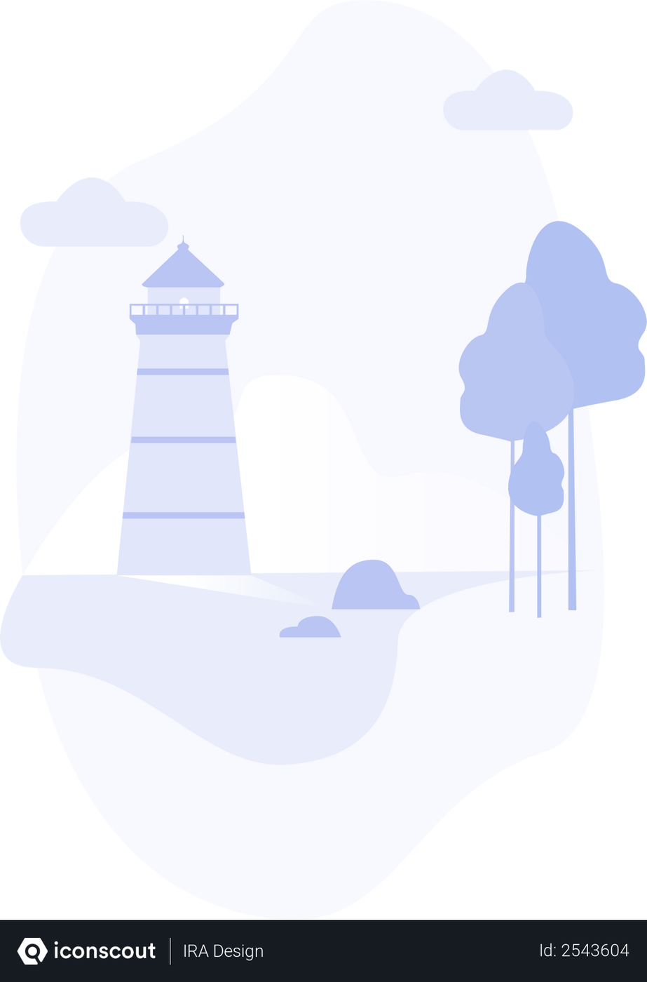 Free Light house Illustration download in PNG & Vector format