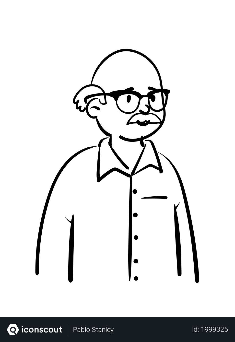 Best Free Old man Illustration download in PNG & Vector format