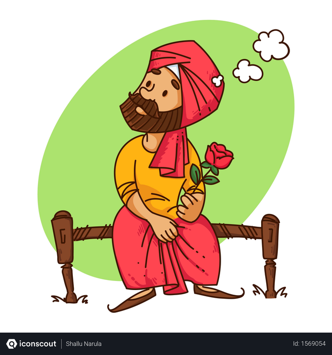 Best Free Punjabi man thinking of how to propose his girlfriend with rose in his hand ...