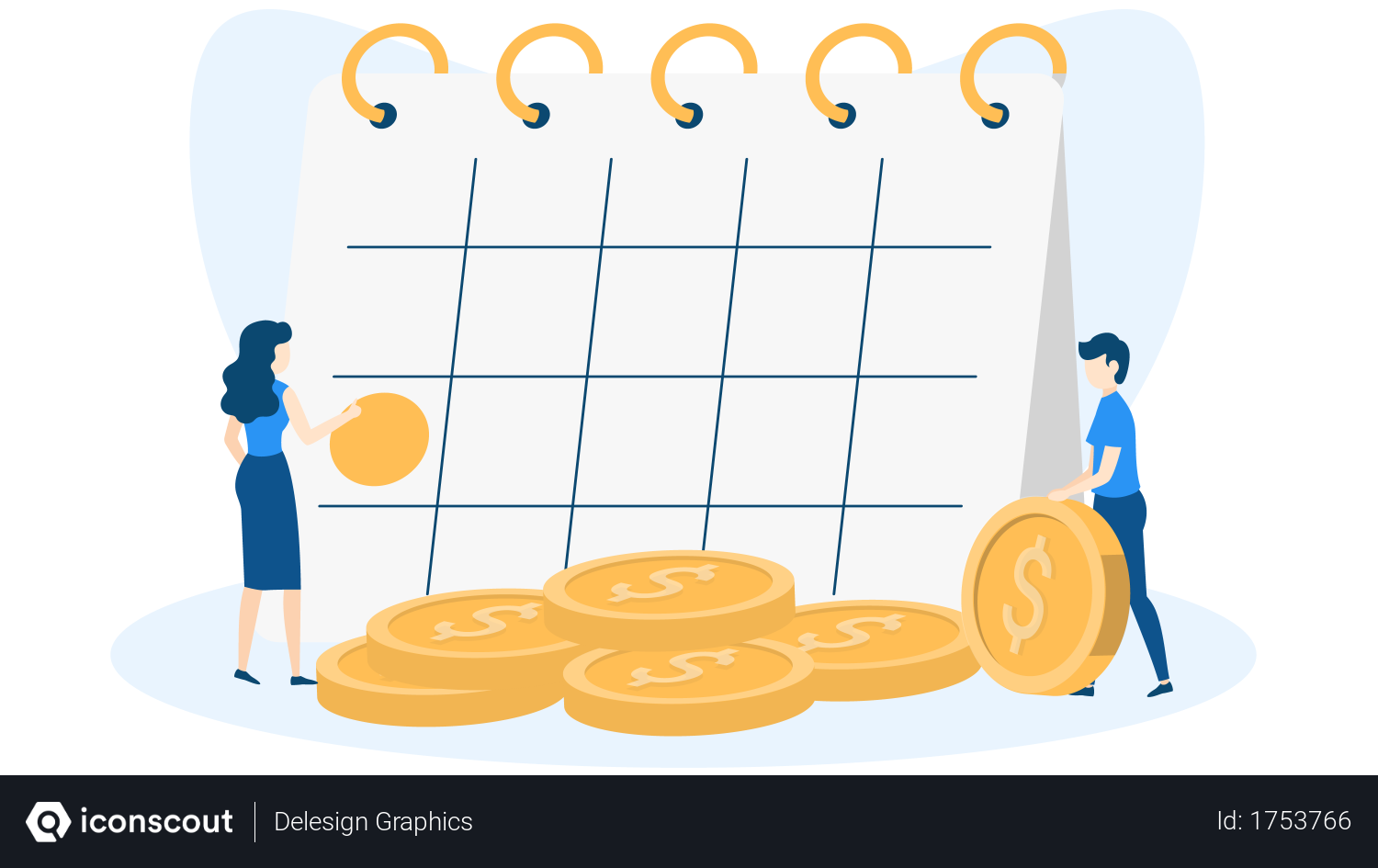 Free Salary day Illustration download in PNG & Vector format