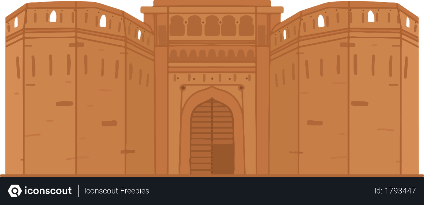 Best Free Shaniwar Wada Illustration download in PNG & Vector format