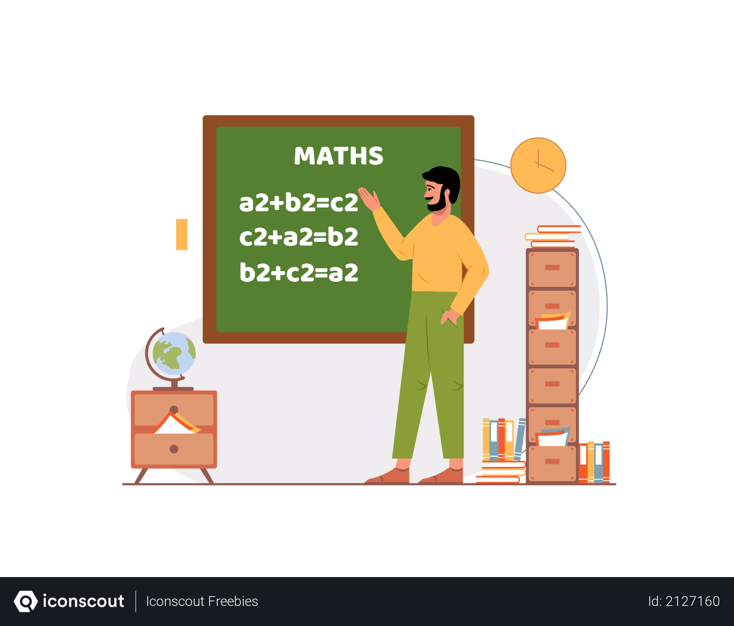 free sir teaching maths in the class illustration download in png vector format free sir teaching maths in the class