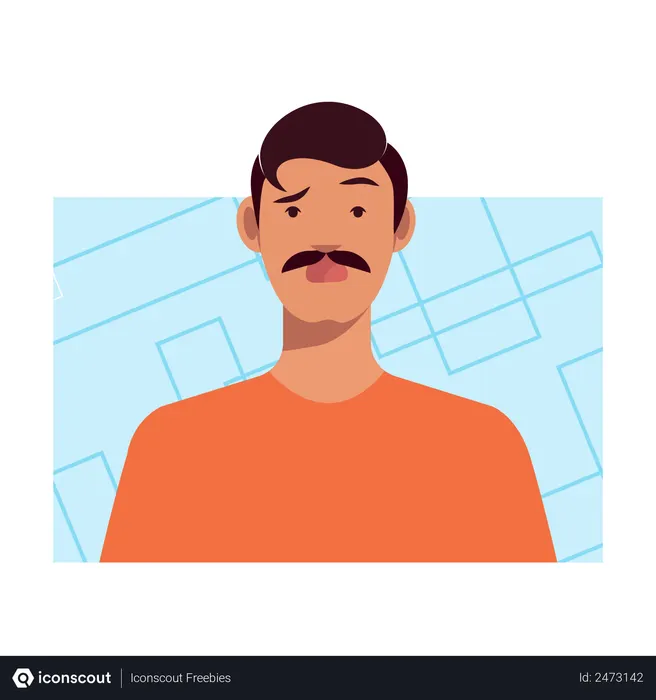 Best Free Stressed man Illustration download in PNG & Vector format