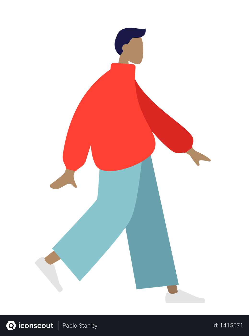 Best Free Walking Man Illustration Download In Png And Vector Format 