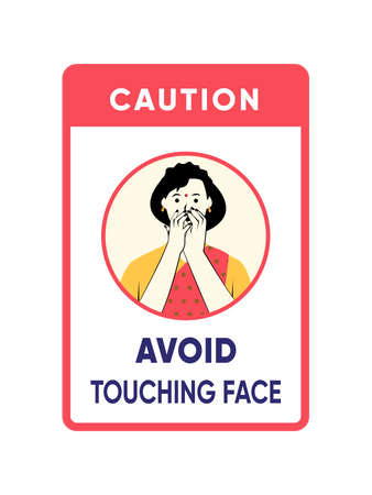 Avoid touching face Illustration