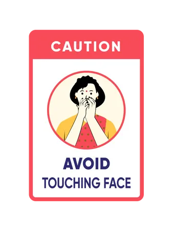 Avoid touching face Illustration