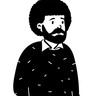 illustration for bearded man