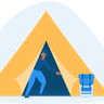 illustrations of camping