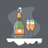illustrations for champagne