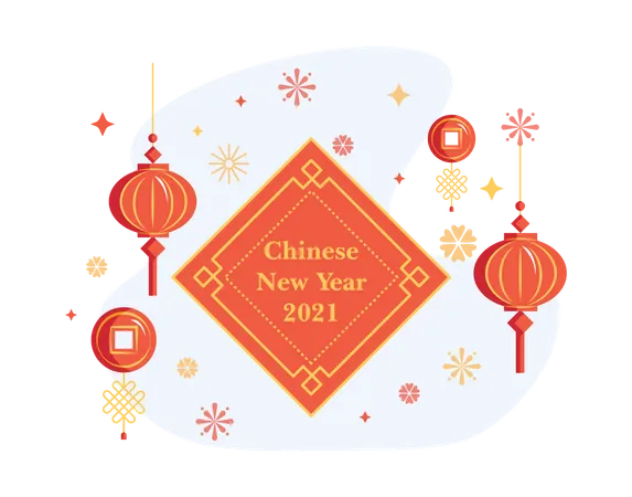 Chinese New Year 2021 Illustration