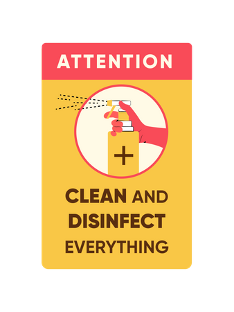 Clean and disinfect Illustration