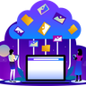 illustrations for cloud storage