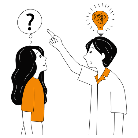 Concept about Problem Solution by business manager Illustration