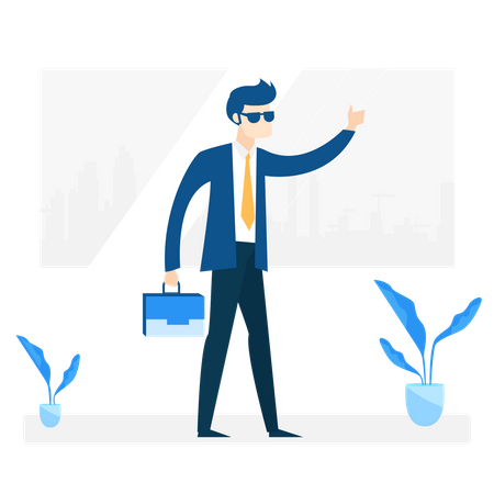 Cool businessman Illustration